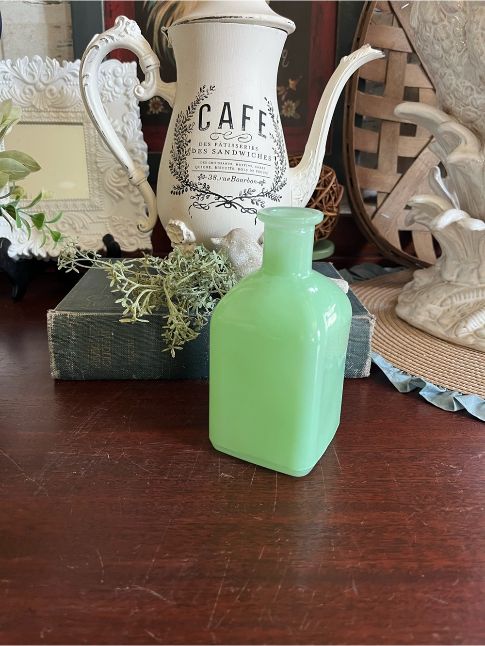 Hearth & Hand with Magnolia Mint Green Milk Glass Vase